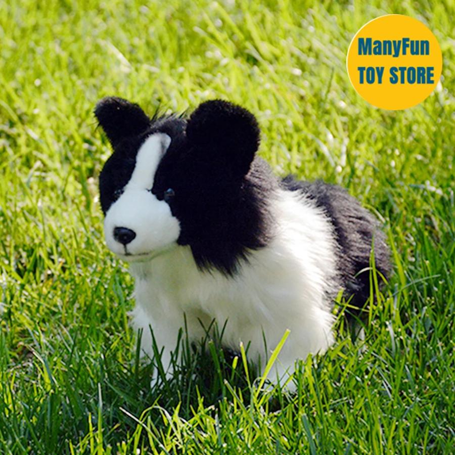 Border Collie Realistico Peluche ad Alta Fedeltà Peluche Cane da Pastore Cani Realistici Peluche Bambola di Simulazione Giocattolo Kawaii