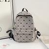 Schoolbag School Bag Female Junior High School College Student Corduroy Backpack Girl Solid Color Printed Velvet Backpack Storage