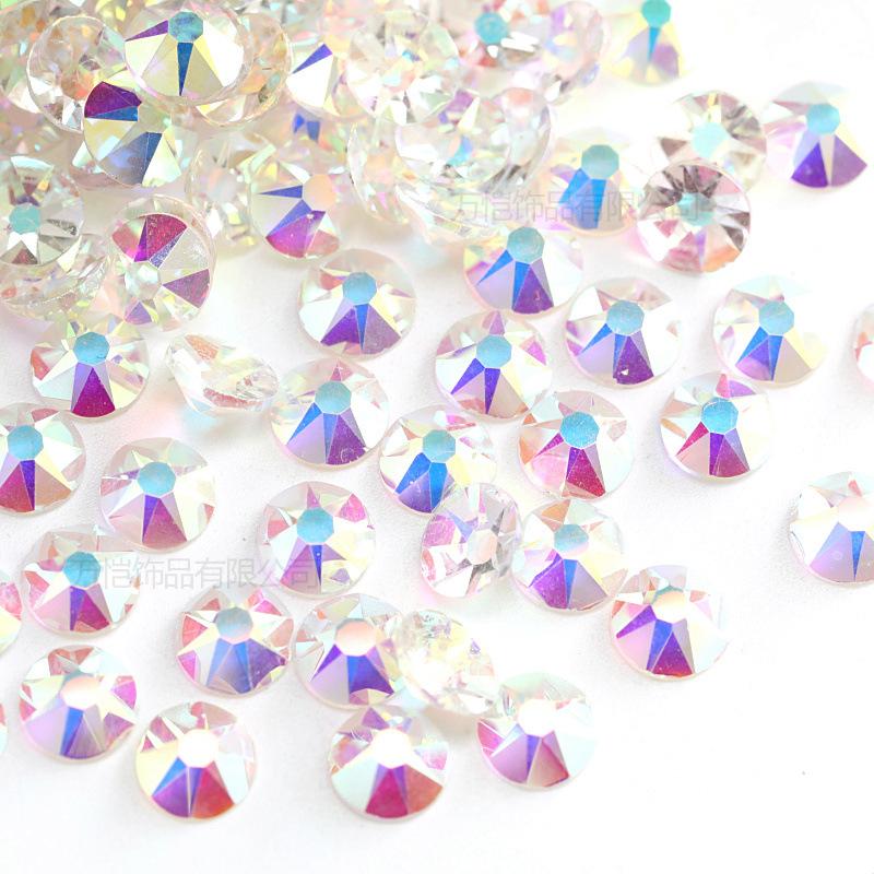 16 Cut Sides Eight Big And Eight Small Imitation Austrian Flat Bottom Drill Nail Drill Ab Color Diy Mobile Phone Case Glass Accessories Rhinestone