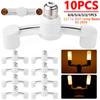 10-1PCS E27 To 2E27 Conversion Lamp Holder 85-285V Lamp Head Conversion Holder for Home Hotel Lighting Base Accessories