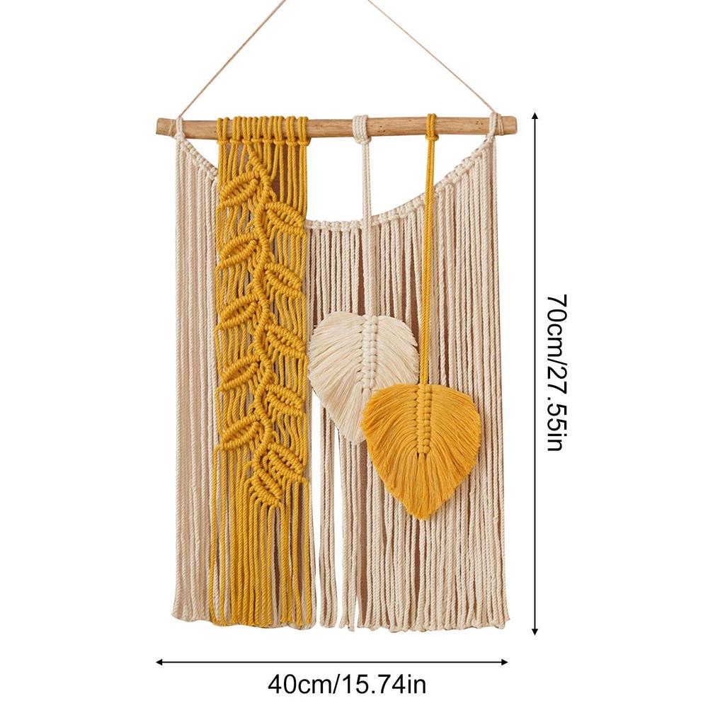 Boho Tapestry Macrame Wall Decor Hand-woven Color Macrame Wall Hanging Ornament Bohemian Craft Decoration Gorgeous Tapestry
