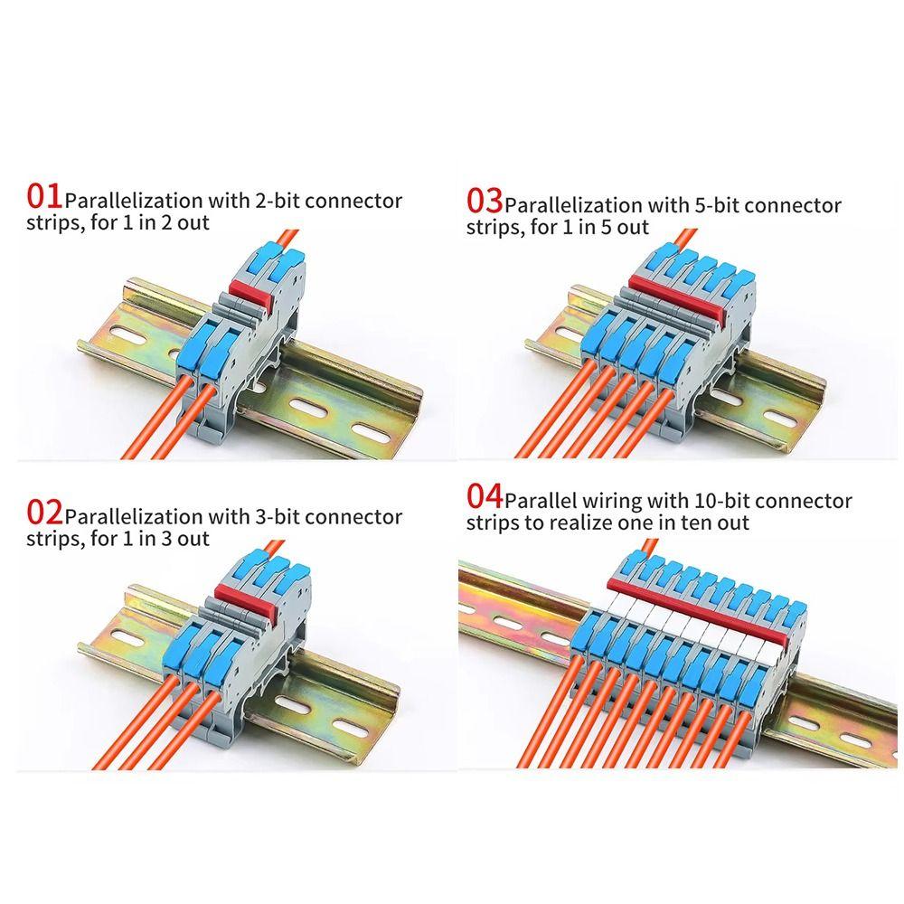 10Pcs CMK420 Lever Type Rail Connector 450V 32A Electrical Cable Connector for Electronics Wiring