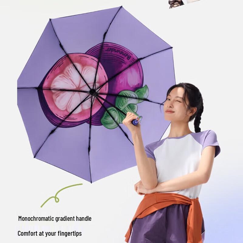 Beneunder BM397 Three-Fold Black Coating Sun Umbrella