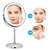 With LED Light 10X Magnifying Mirror Desktop Cosmetics Mirror Bathroom Vanity Mirror  Home