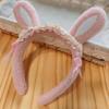 Girl Rabbits Headbands Bowknot Bear Furry Headwear Hairbands Fun Headwear