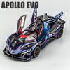 1/24 Apollo Project EVO Supercar Alloy Die Cast Toy Car Model Sound and Light Children's Toy Collectibles Birthday Gift
