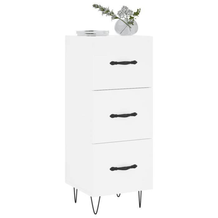 VidaXL Buffet blanc 34,5x34x90 cm bois d'ingénierie 828596