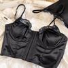 Summer Women Lingerie Set French Sexy Lace Ultra Thin Bra Set Silk Fabric Comfort Adjustable Strap Bralette Thongs Underwear Set