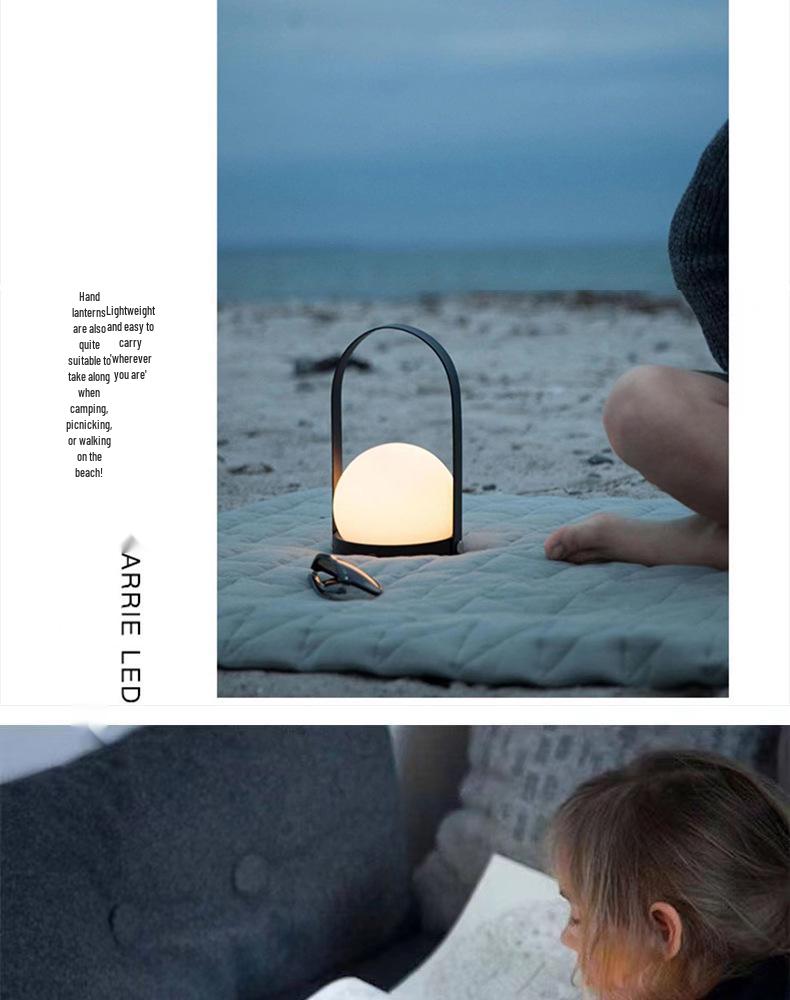 Nordic Postmodern Touch LED Bedside Lamp with USB Charging & Eye Protection