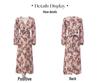 Elegant French Floral Print Cross Strap Dress for Women - Slimming Base Layer in Light Mature Style