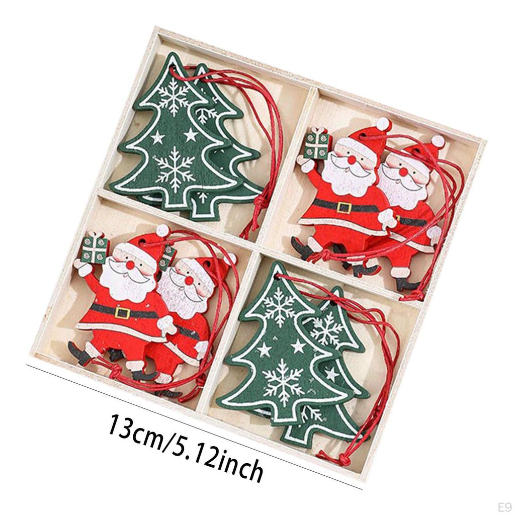 Weihnachtsdekoration Hängeanhänger Holzornament Sammlung Feier Partyzubehör Foto-Requisiten