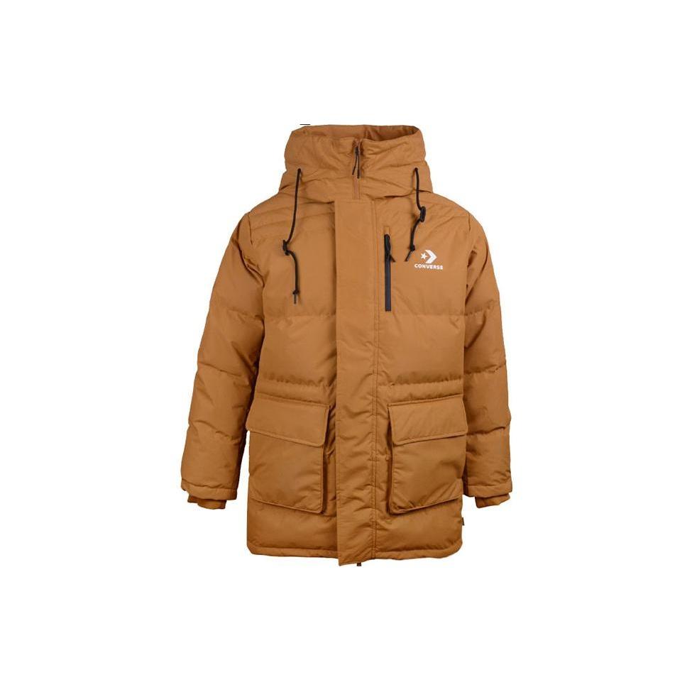 Converse Mid-Length Down Fill Puffer Jacket Asia Sizing Wheat Men s 10019323-A01 S