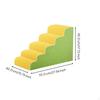 Dog Stairs, NonSlip Pet Steps, Gentle Slope Ramp for Small Dogs, Bed & Sofa Yellow Green 40x70x45cm