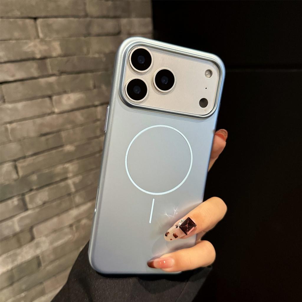 Official Orange Magnetic Frosted Hard Phone Case For iPhone 17 Air 16 15 14 13 12 Pro Max Plus For Magsafe Wireless Charge Cover