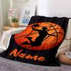 Custom Name Basketball Theme Printed Blanket - Perfect for Couch, Bed, Travel & Outdoor Use | Machine Washable, Cozy & Durable.