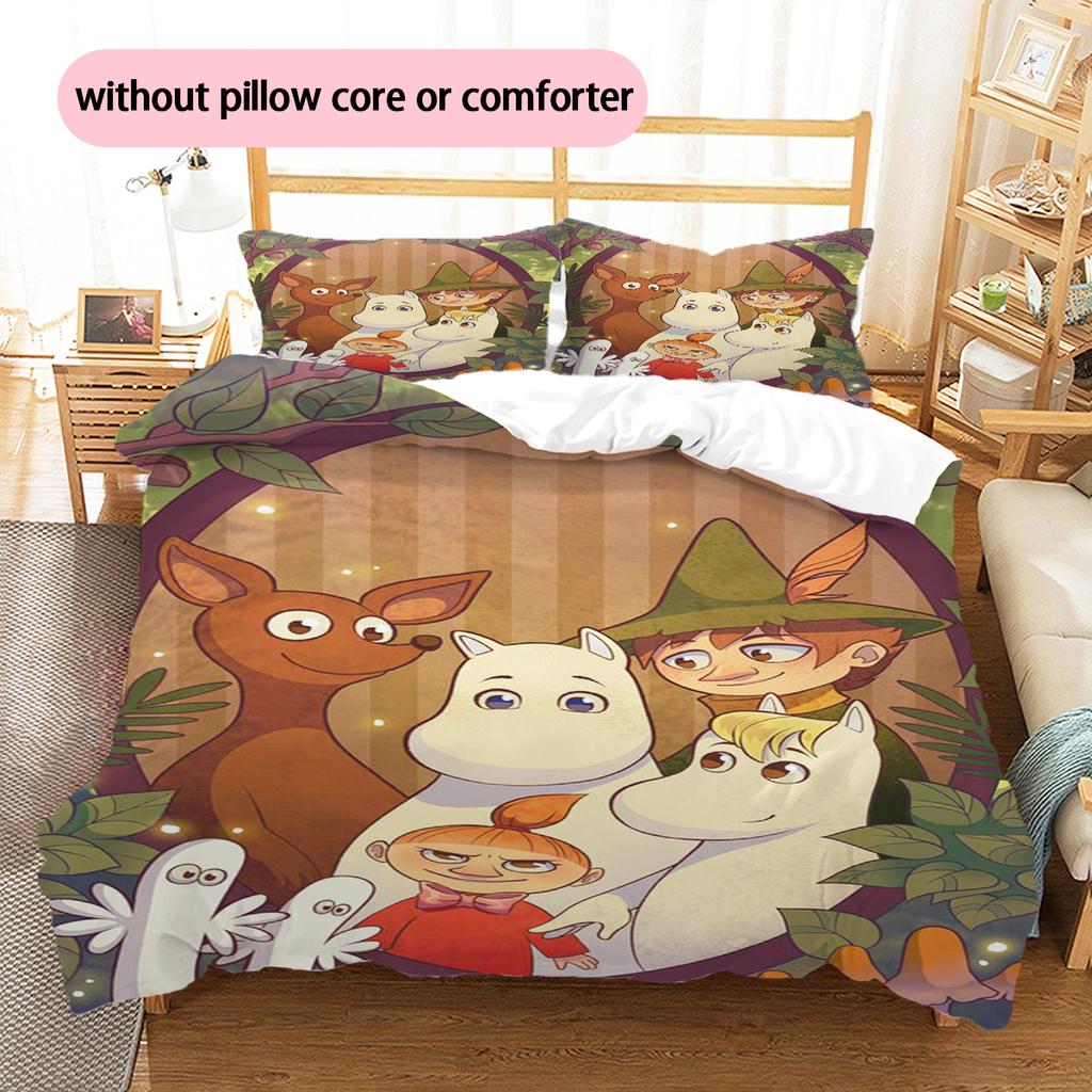 Set Copripiumino Trapuntato con Fantasia Cartone Animato Federa Decorazione per la Casa Regalo di Compleanno (1 * copripiumino + 2 * federa, senza nucleo)