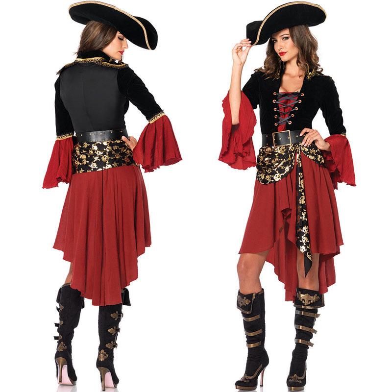 Karibische Piratenkönigin Halloween Kostüm für erwachsene Frauen
