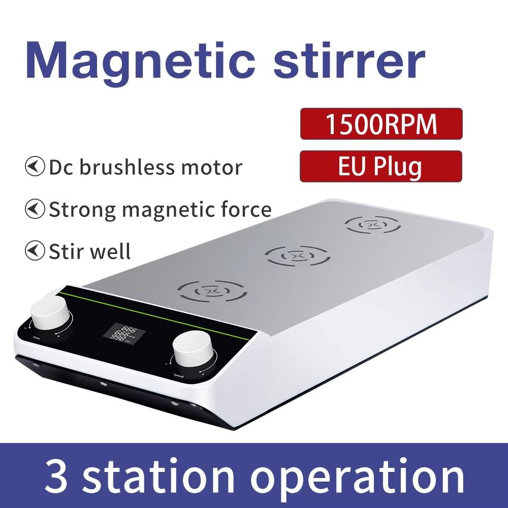

3-позиционная 1000 мл многопозиционная магнитная мешалка с ЖК-дисплеем лабораторная мешалка с перемешивающими стержнями регулируемая скорость 100-1500 об/мин лабораторное оборудование