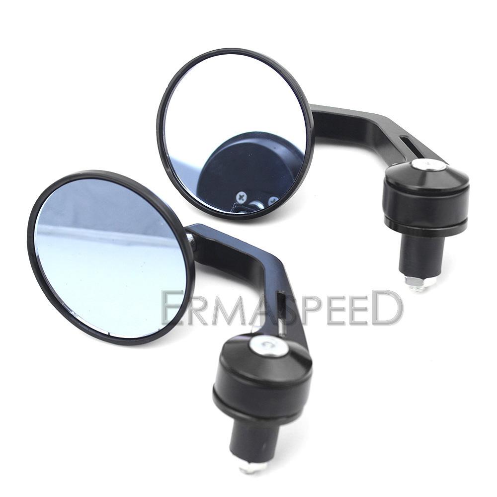 Hliníkový 7/8" 22mm konec motocyklové tyče zpětná zrcátka otočná o 360° konec rukojeti zadní strana