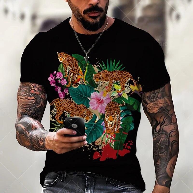 

Модные мужские футболки с 3D принтом льва, уличная одежда, мужские футболки с коротким рукавом и круглым вырезом, топы в стиле хип-хоп, унисекс XXXL