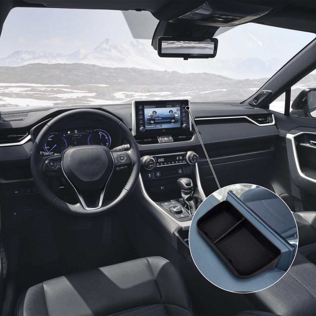 Mittelkonsolen-Armaturenbrett-Aufbewahrungsschale Kompatibel mit Rav4 2019 2020 2025 2025 Robuster Armaturenbrett-Aufbewahrungs-Organizer Anti-Rutsch Auto