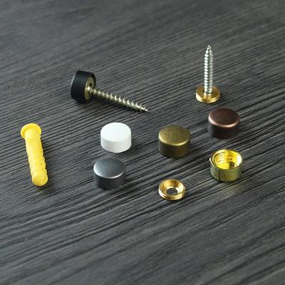Copper Pad Screw Cap Mirror Nail Decorative Cover with Fixing Screw