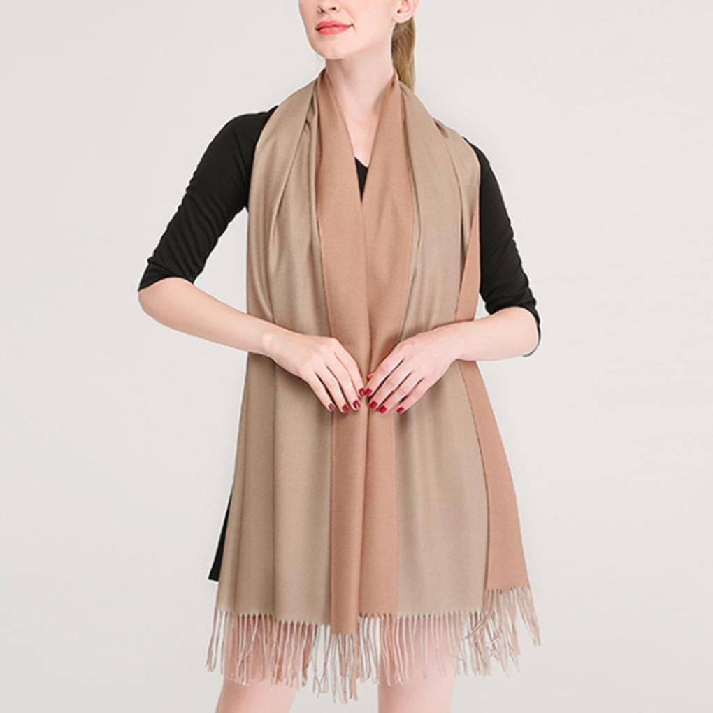 Classic Double-sided Muffler Color-coordinated Unisex Winter Scarf