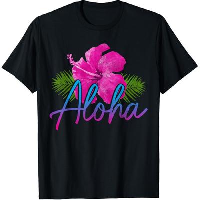 Aloha Havajské ostrovy Havaj Surf Ibišek Surfařské tričko