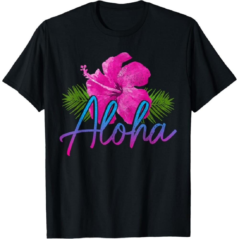 

Aloha Hawaiian Islands Hawaii Surf Hibiscus Flower Surfer T-Shirt XXXXXL чёрный