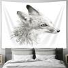 Botanical Fox Tapestry Wall Hanging Nature Forest Animal Home Decor Room Aesthetic Vintage Tapestry Dorm Wall Art Gift