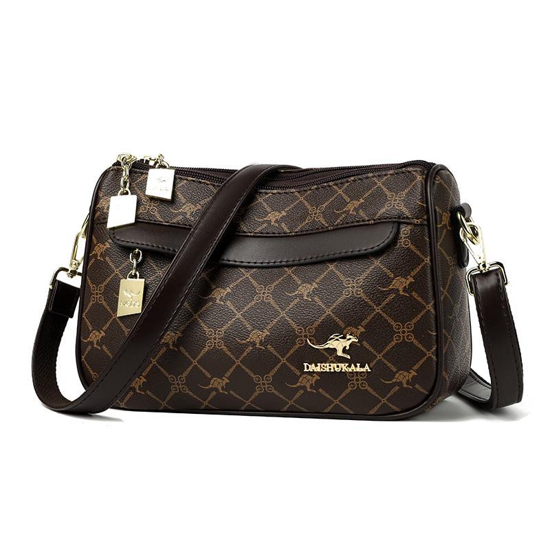 2026 New Fashion Large-Capacity Printed Crossbody Shoulder Bag for Middle-Aged Women