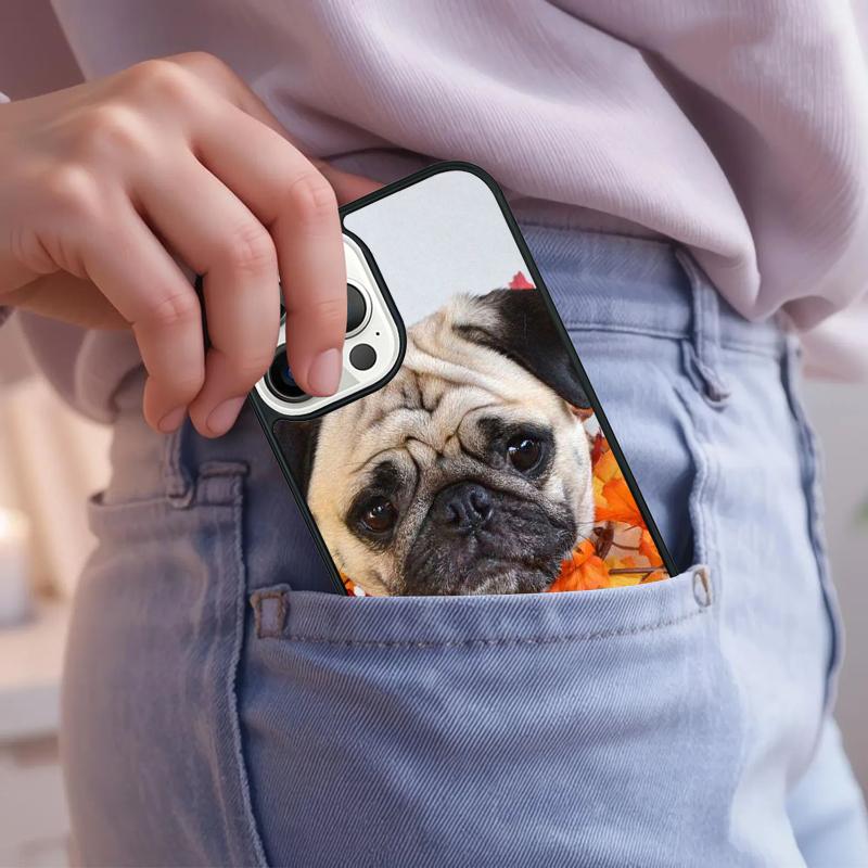 CUTE PUPPY PUG DOG MOPS Phone Case For iPhone 17 Air 15 16e 14 13 Pro Max Coque 12 11 Pro Max PLUS cover