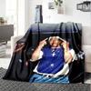 1pc 2PacHip Hop Blanket Soft Lightweight All Season Multi Purpose Throw for Sofa, Bed, Office & Picnics, French Style with Iconic Album Art & Quotes