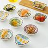 Bohemian Style Dipping Sauce Dish Underglaze Color Seasoning Dish Soy Sauce Vinegar Dish  Household