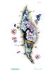 Neue 3D Wasserdichte Blumen Tattoo Aufkleber - Einweg und Original Design