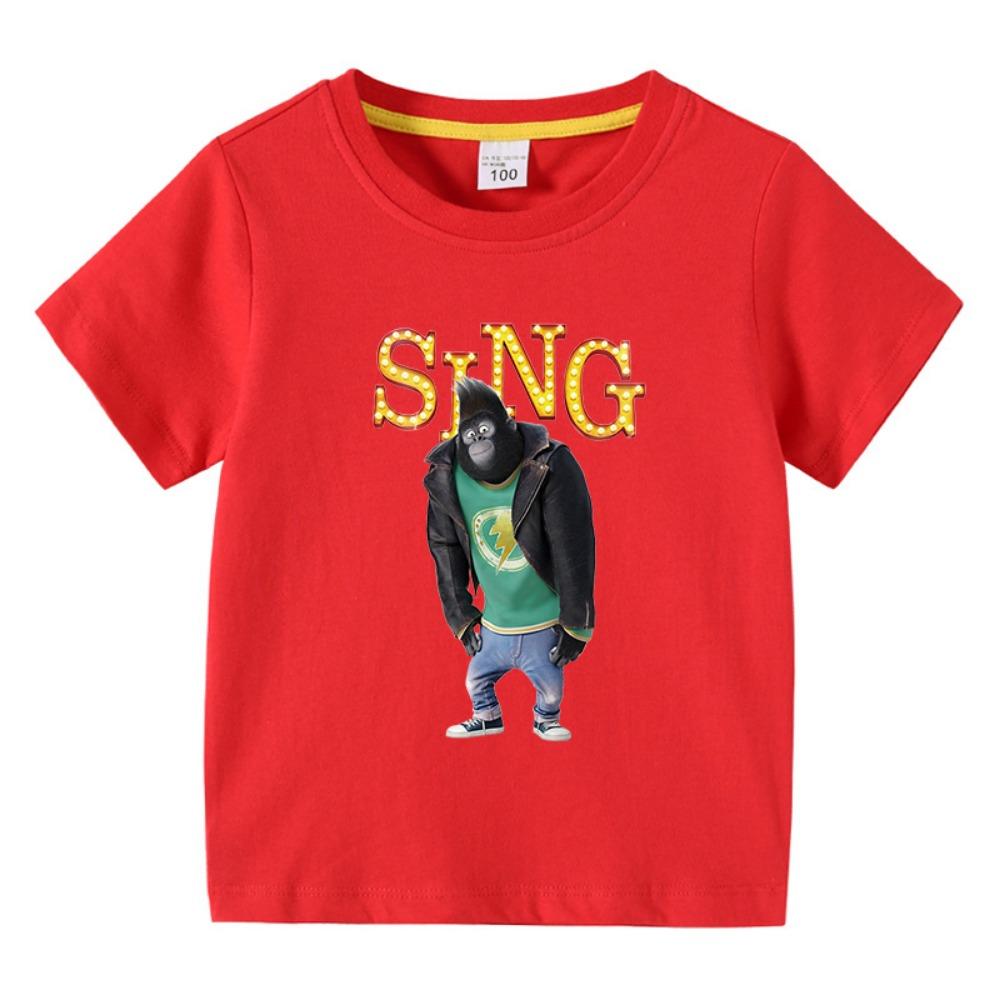 Kinderkleidung Kurzarm-T-Shirts Sing Film Grafik Kinder Sommer Lässig Niedlich T-Shirt