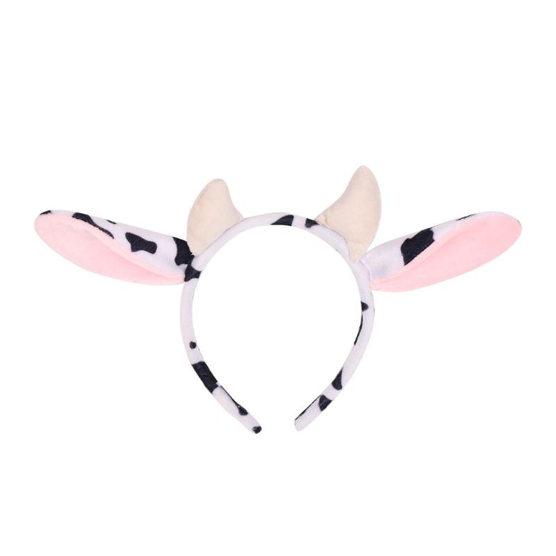 Kids Animal Ears Headband Tie Tail Tutu Dress Set Cosplay Halloween Costume Birthday Party Gift Hair Band Christmas Prop
