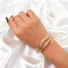 European & American Minimalist Multi-Layer Open Bracelet: Retro Cross-Design, Light Luxury, High-End Fashion Bangle for Women