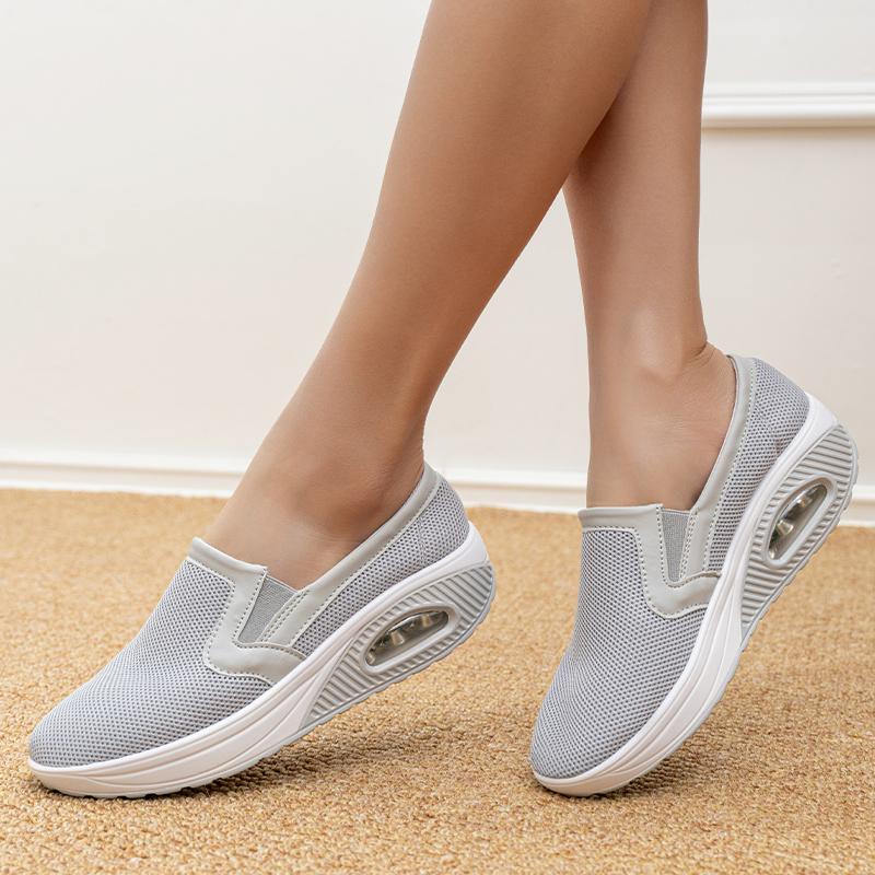Women's Low-Top Mesh Cushion Support Sneakers Breathable Lightweight Orthopedic Shoes Ladies Outdoor Fashion Sport Walking Shoes
