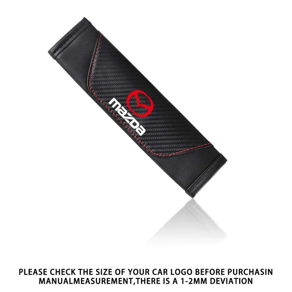 

2025 Hot 2Pcs Car Seat Belt Shoulder Cover Carbon Fiber Protective Pad For Mazda 3 2 5 CX5 CX30 CX9 Axela Atenza Demio CX7 CX9 R 2pcs