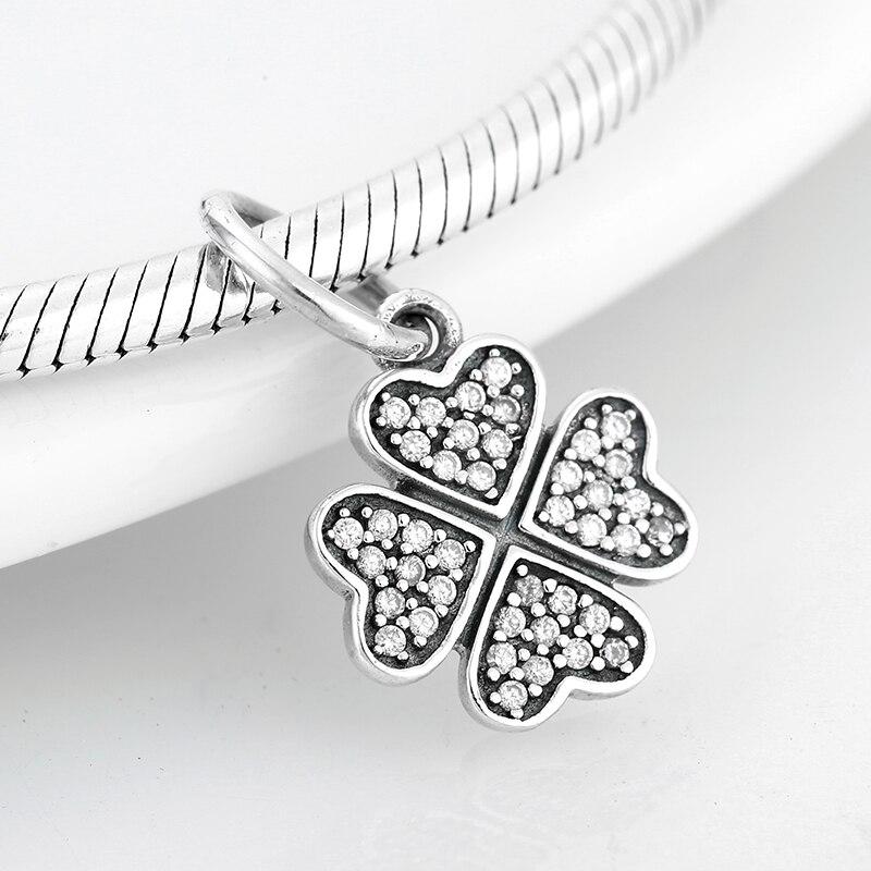 Voguish Stylish Sterling Color Dramatic White Enamel Heart Golden Beads Fit Original Charm Wrist Bracelet Jewelry MakingFashion Charm