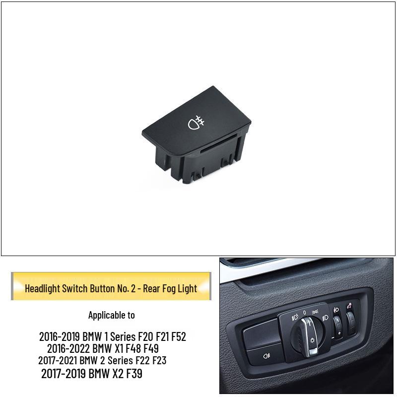 

BMW X1/X2 Headlight Switch Button Cover for 1 & 2 Series F49 Light Control Knob.
