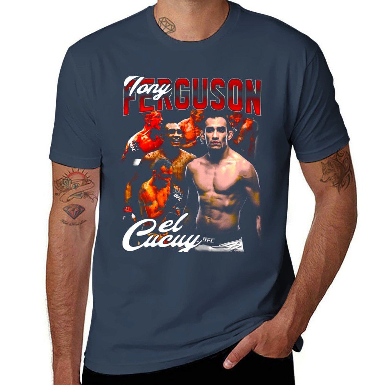 

Tony Ferguson El Cucuy Vintage T-Shirt custom t shirt graphic tee shirt mens workout shirts L