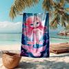 1PC Custom Name Mermaid Fantasy Underwater Scene Beach Towel Highly Absorbent And Sand-Resistant Towel for Swimming, Pool, Yoga, And Travel Lightweigh