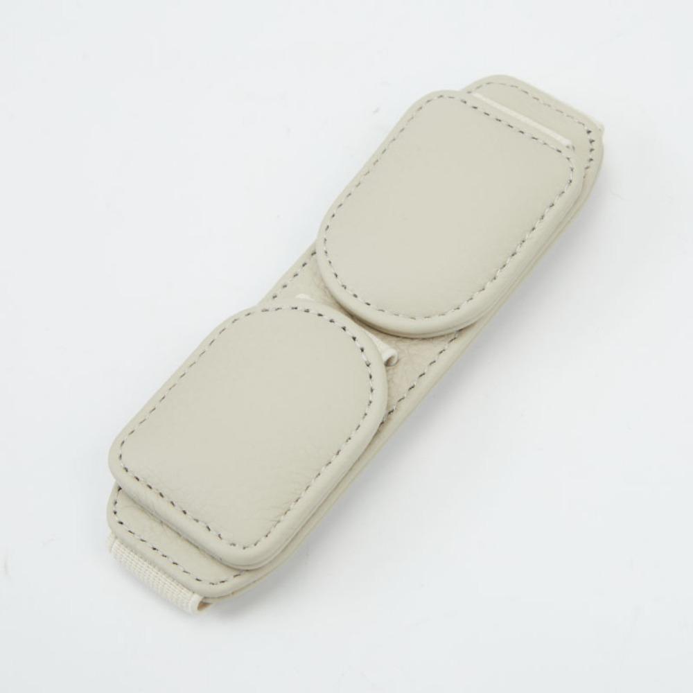 

Магнитный дизайн Зажим для карточек с билетами для автомобиля Многофункциональный автомобильный зажим для хранения очков Зажим для билетов бежевый