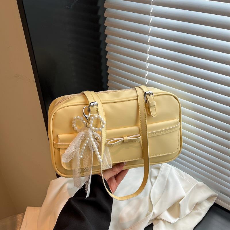 

Korean underarm bag women s 2025 spring and summer new high-end commuter Boston pillow bag versatile shoulder bag single bag жёлтый