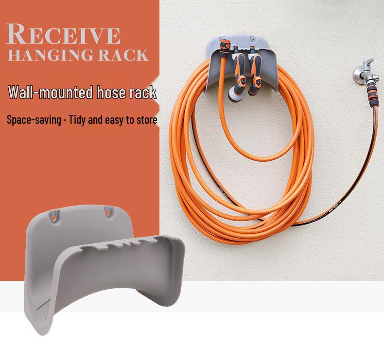 Wall-Mounted 30m Water Hose Rack for Garden and Car Wash