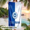 Beach Towel Brighton & Hove Albion Football Print Custom Name Text Soft Towel for Swimming Pool