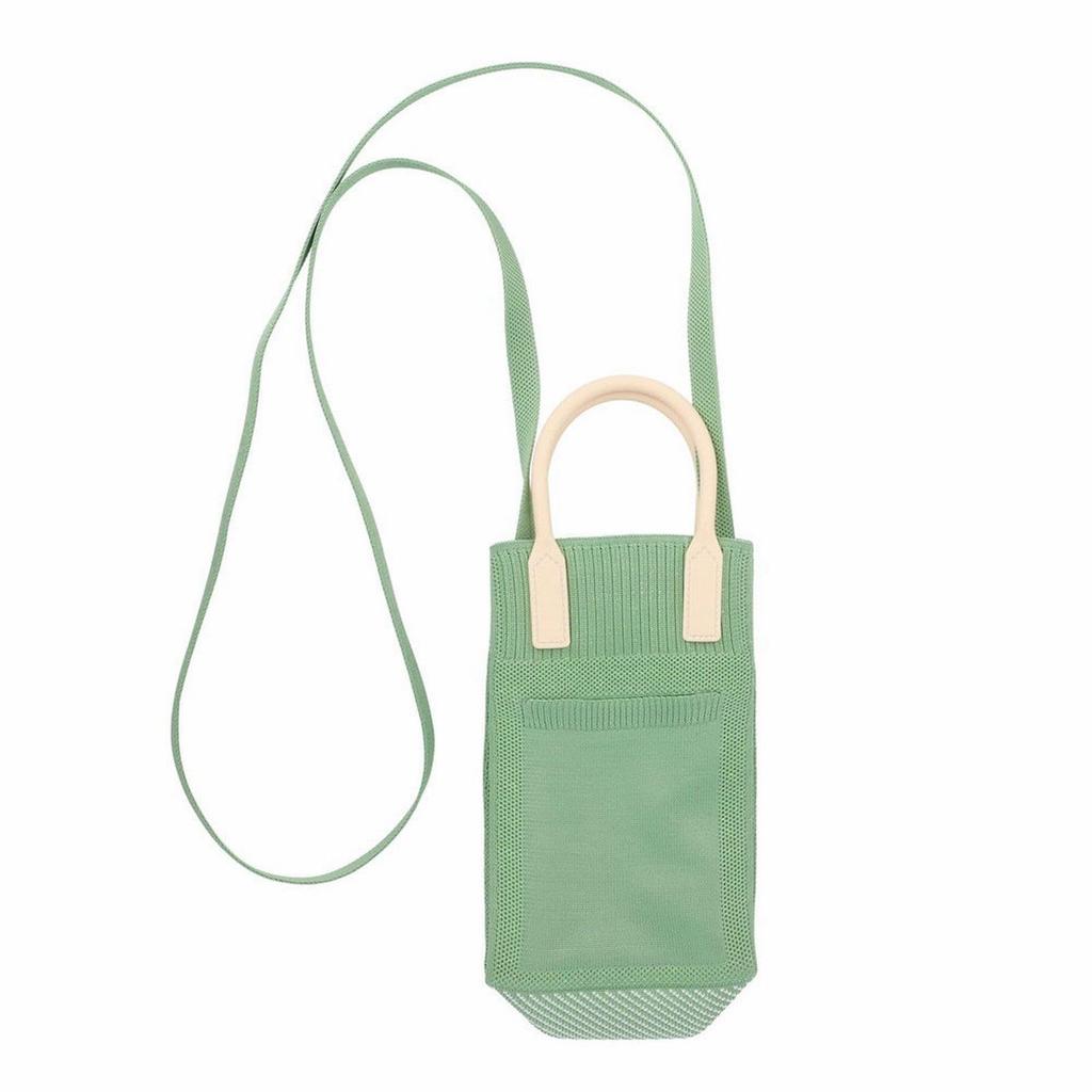 0668 Crossbody Shoulder Mini Tote Bag Baby Lou BR Silicone Handle [Route] (05 Mint)