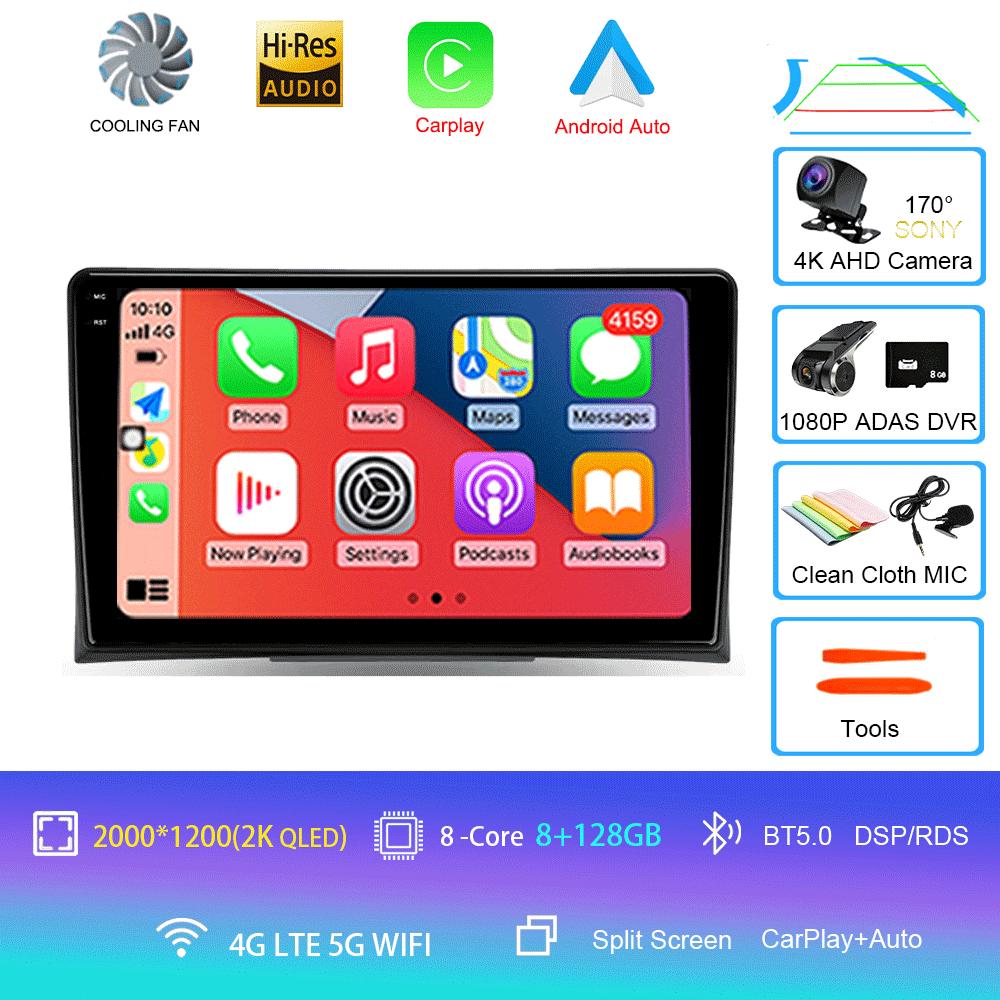 Autoradio Android 14 Carplay Auto Für Volkswagen Multivan T5 2003 - 2015 Multimedia Video Player GPS Navigation Stereo Head Unit